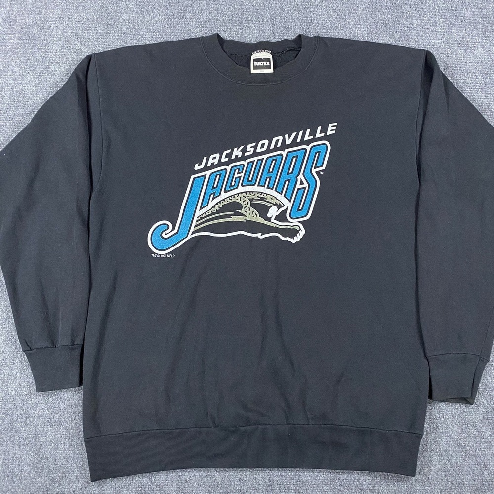 Vintage Jacksonville Jaguars Banned Logo Sweatshirt Mens XXL Black 1993 90s USA